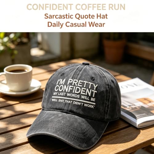 Old & Don't Care Hat, Vintage Distressed Old & Don’t Care Cap, Adjustable Funny Baseball Cap - color: Confident Navy