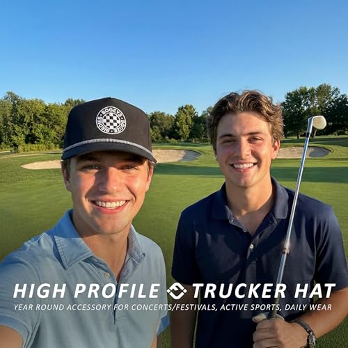 Funky Junque Golf Trucker Hat - color: Birdies, Bogeys & Booze - Black