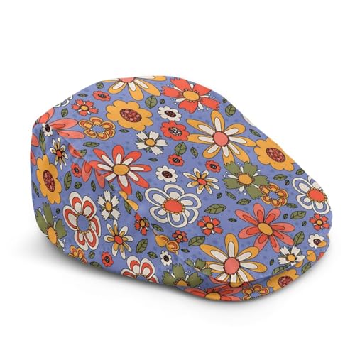 Newsboy Cap for Men Women Adjustable Flat Cap Gatsby Hat Retro Eight Panel Baker Boy Hat Lightweight Casual Cap - color: American Flag Patchwork