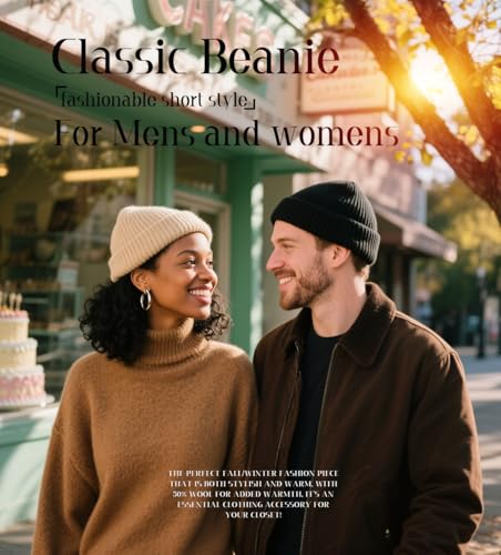 Wool Fisherman Beanies for Men Knit Fall Winter Beanie Hat Skull Cap - color: Beige