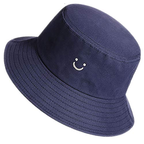 MaxNova Bucket Hats Summer Travel Beach Sun Hat Outdoor Cap Unisex 2pack - color: White/Navy