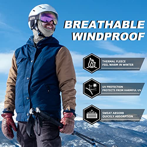 ROCKBROS Windproof Thermal Balaclava Ski Mask for Men and Women Cycling - color: Grey