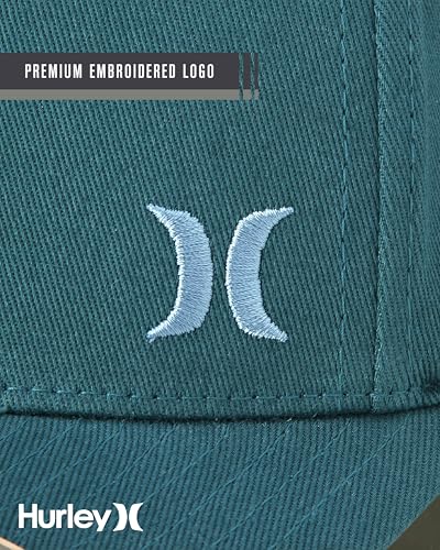 Hurley Mens Curved Brim Stretch Fitted Baseball Cap Lightweight - color: Aurora Green, size: Large-X-Large