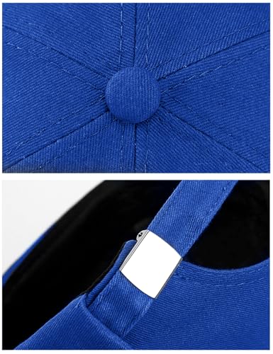 2 Pcs Mens Brimless Docker Cap Set - Retro Worker Sailor Skull Cap Beanie with Rolled Cuff - color: Blue