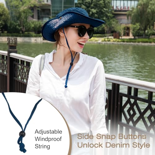 Bucket Hat UV Protection Sun Hat, Boonie Fishing Safari Hats for Outdoors - color: Klein Blue