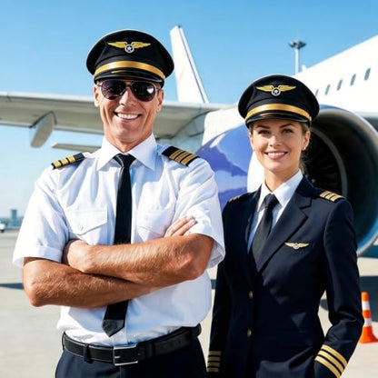Adjustable Pilot Hat,Black Pilot Costume Accessories for Adults,1 Pack