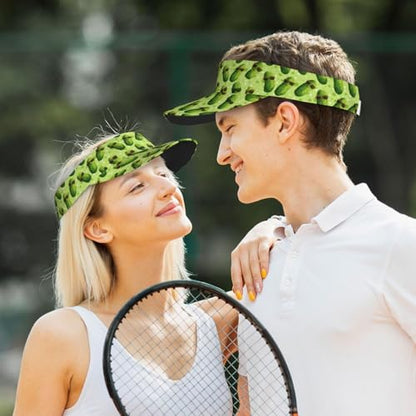 Sports Sun Visor Hat for Men Women, Adjustable Breathable Golf Tennis Cap - color: Pickle