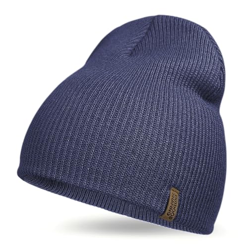 OUTDOOR SHAPING Unisex Knit Beanie Hat - Warm Durable Soft Skull Cap for Men & Women - color: Navy