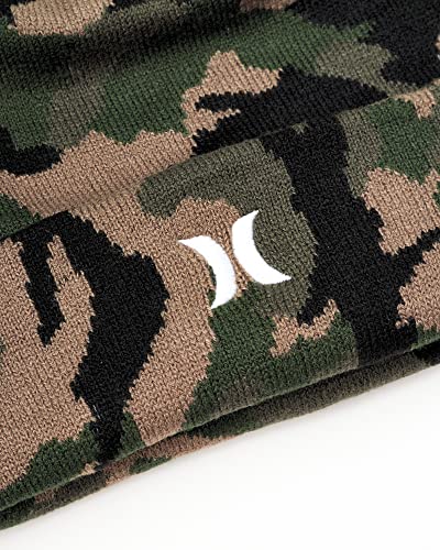 Hurley Mens Icon Knit Cuffed Beanie - color: Camo