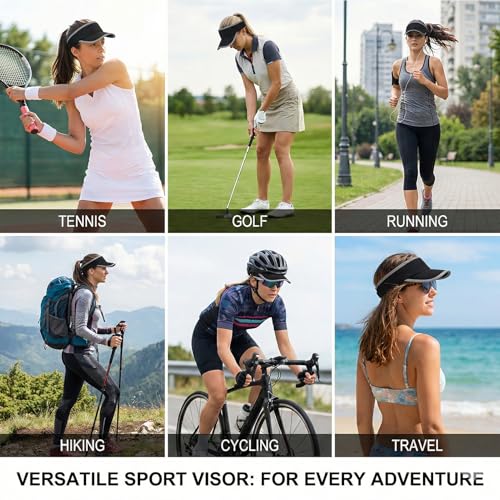 Reflective Brim Quick Dry Lightweight Visor Hat - color: Black & Light Gray