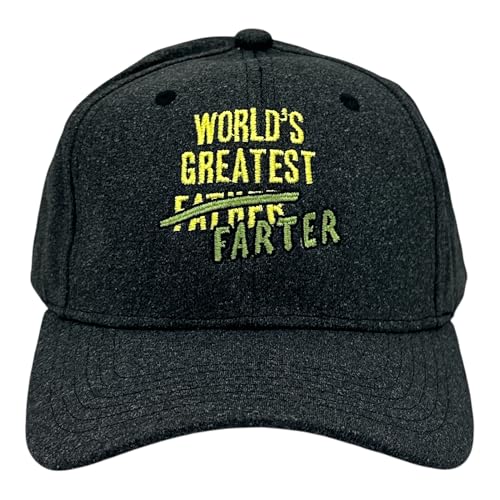 Cool Dad Hats with Funny Sayings Graphic Caps for Dads and Father's Day - color: Black - Greatest Farter