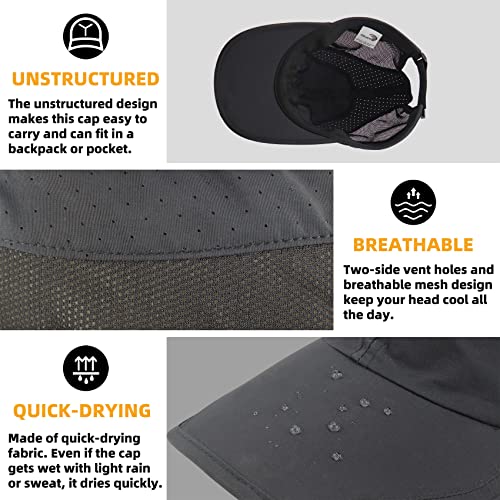 Quick Dry Running Cap for Men, Women - color: Black