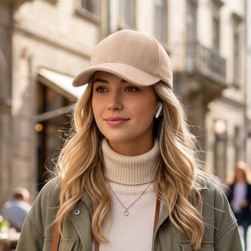 TOPTIE Suede Baseball Cap Hat, Adjustable 6 Panel Structured - color: Dusty Rose