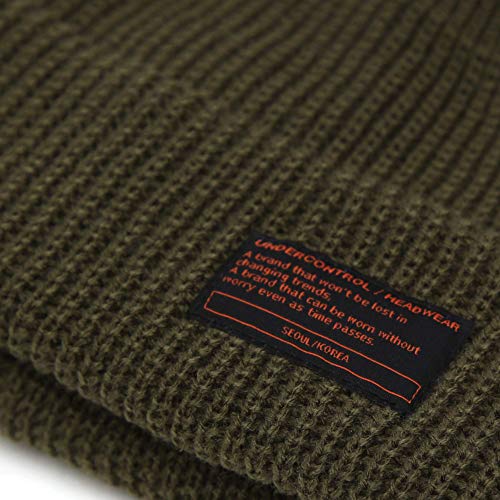 UNDERCONTROL Winter Trawler Fisherman Beanie Men Women Unisex Stylish Plain Docker Skull Hat Roll up Watch Cap Color Pack - color: Combat Khaki