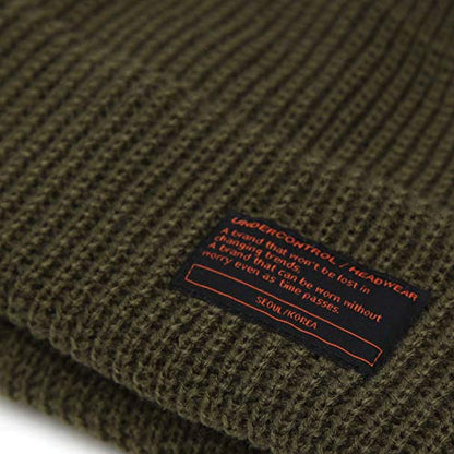 UNDERCONTROL Winter Trawler Fisherman Beanie Men Women Unisex Stylish Plain Docker Skull Hat Roll up Watch Cap Color Pack - color: Combat Khaki