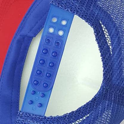 12 Pack Sublimation Hats for Men Blank Trucker Hats Bulk Snapback Mesh Women Baseball Caps DIY Custom 18 Colors - color: Red White Blue