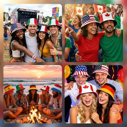Reversible National Flag Bucket Hat Packable Sun Hat for Men Women Soccer Fan Fisherman Hat for Outdoor Travel Beach - color: Jamaica Flag