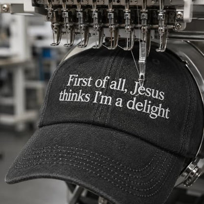 Man of God Husband Dad Embroidered Hat Camping Caps for Women - color: Faiths Can Move Mountains 13