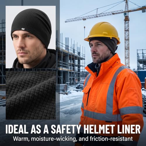 LONGLONG Winter Slouchy Beanie Hat Lightweigh Warm Skull Cap for Men Women - color: Black