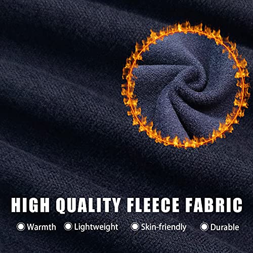 Breathable Kids Balaclava Ski Mask (2 Pack), Fleece Winter Face Mask for Cold Weather Boys Girls - Children Windproof Hat - color: Black + Darkblue