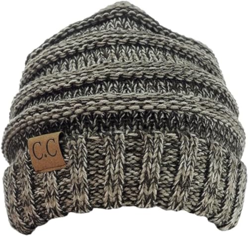 CC Womens Multicolor Oversized Baggy Warm Slouchy Cable Knit Winter Beanie - color: Brown
