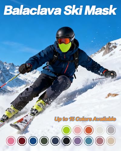 Winter Balaclava Ski Mask Warm and Fleece Full Face Cover for Men Women Cold Weather Skiing Motorcycle Neck Warmer - color: Red