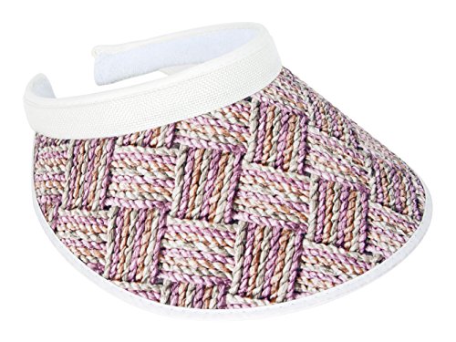 TOP HEADWEAR Two-Tone Weave Clip-On Visor - color: Pink