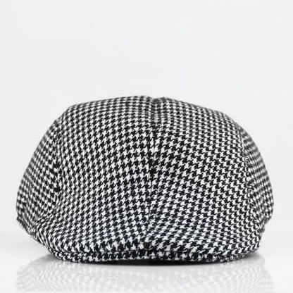 Women's Berets: Black Houndstooth Red Beret Hats for Women Fall Winter Fashion Outfit - color: Advance-houndstooth-black