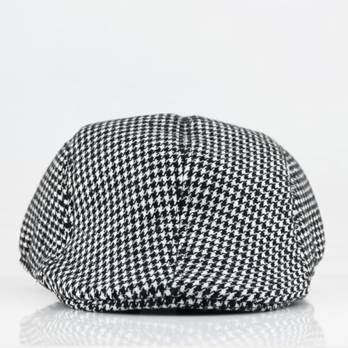 Women's Berets: Black Houndstooth Red Beret Hats for Women Fall Winter Fashion Outfit - color: Advance-houndstooth-black