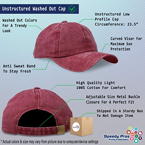 Speedy Pros Soft Washed Baseball Cap Gratitude Cotton Dad Hats for Men & Women - color: Red