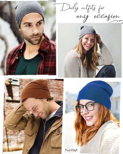 Thin 100% Cotton Fine-Knit Beanie Hat Slouchy Soft Chemo Skull Cap - color: 1-blue