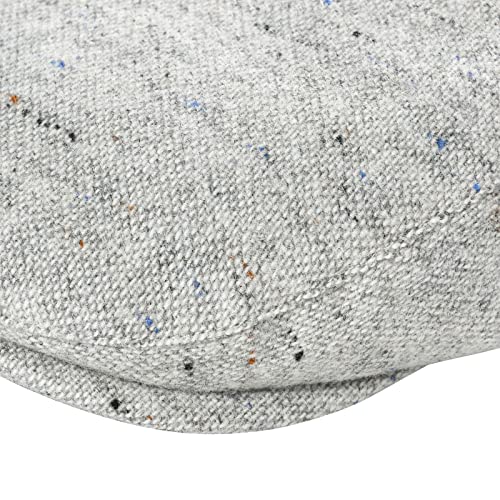Toddler Wool Tweed Newsboy Cap - color: Flecked Light Grey, size: 12-24 Months