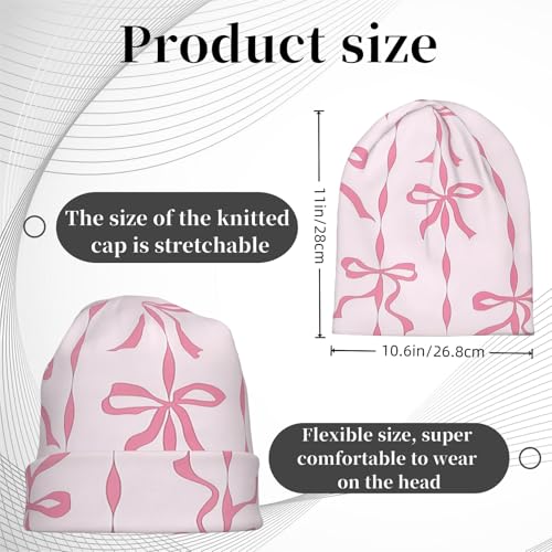 Unisex Stretch Knit Beanie Hat - color: Rope Bow