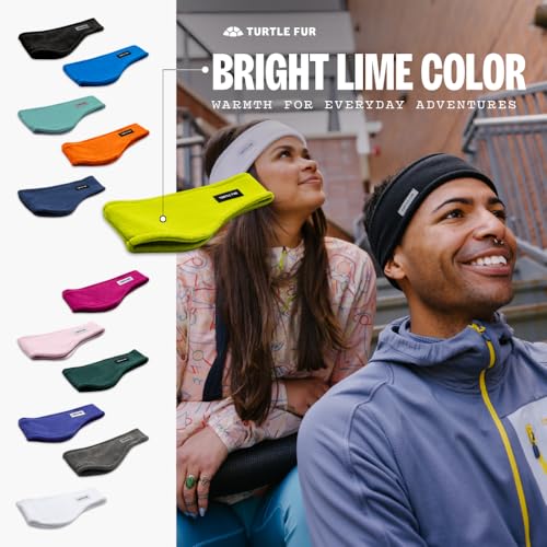 Turtle Fur Bang Band - Warm Headbands for Men and Women - color: Bright Lime
