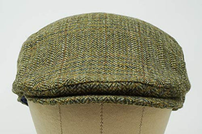 Borges & Scott The Galway - Irish Tweed Flat Cap - color: Country Green, size: Large-XX-Large