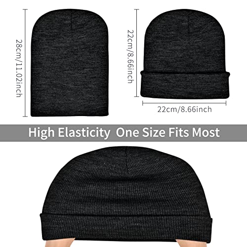 Rosoz Beanie for Men Women Cuffed Knit Hat Winter Beanies Skull Cap Unisex - color: Coffee1