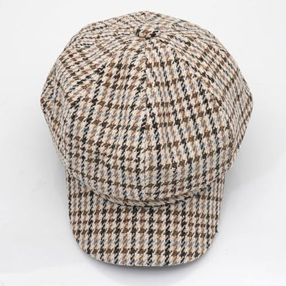 Newsboy Caps for Women Classic Beret Hats Autumn Winter Cap - color: B-beige