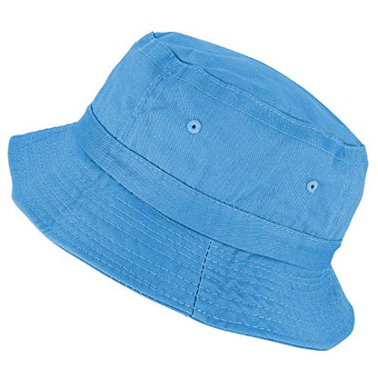 Armycrew Pigment Dyed Washed 100% Cotton Unisex Bucket Hat - color: Periwinkle