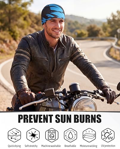 6pcs Cool Skull Cap for Men Breathable Mesh Helmet Liner - color: Mixed Colors