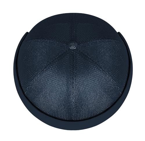 DIYDECAL Mens Mesh Brimless Cap,Summer Skullcap Docker Beanie Hat - color: Navy Blue