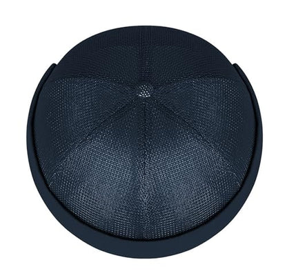 DIYDECAL Mens Mesh Brimless Cap,Summer Skullcap Docker Beanie Hat - color: Navy Blue