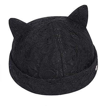 Docker Cap Brimless Hats Women Skullcap Beanie Rolled Cuff Hat No Brim Hats with Adjustable