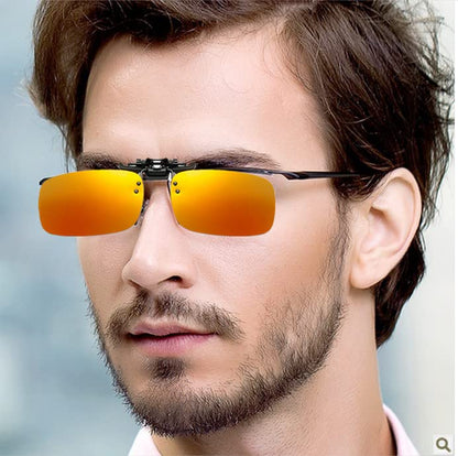 Clip on Flip up Polarized Lens For Prescription Glasses UV Protection Sunglasses (Clear lenses not Polarized) - color: Mixcolor 5 Pack B