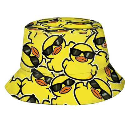 Bucket Hat Funny Duck Fisherman Hat Travel Beach Sun Hat Outdoor Cap for Men Women Adults - color: Funny Arrogrant Ducks