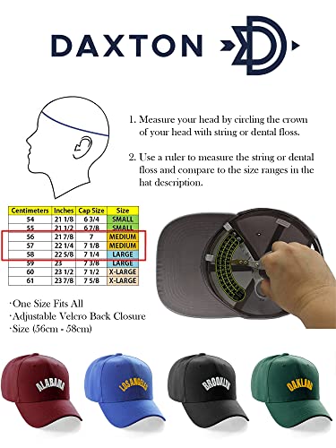 Daxton USA Cities States Baseball Hat Cap Arch Letters - color: Portland Hunter Gold