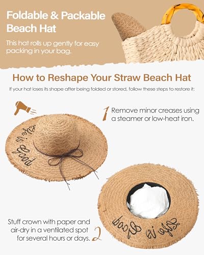 Sun Hats for Women Beach Hats for Women - color: Khaki