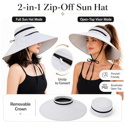 Women Wide Brim Sun Protection Hat Summer Fishing Hats - color: Gray