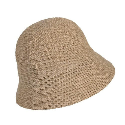 Eigso Womens Mesh Woven Bucket Hats Summer Outdoor Beach Straw Bucket Hat for Woman Packable Beach Hat - color: A2 : Khaki