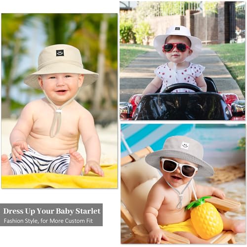 Baby Toddler Sun Hat,Kids Summer UPF 50+ Foldable Beach Bucket Hat for Boys Girls Children - color: Grey & Army Green 2pcs, size: 2-4T
