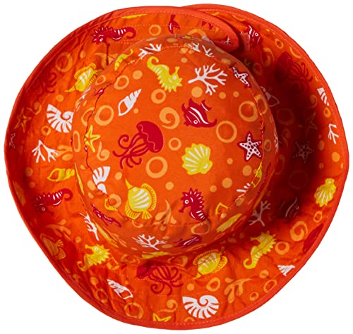 Baby BanZ UV Reversible Bucket Hat - color: Orange Tide, size: 2